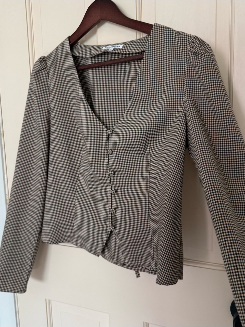 Reformation gingham top